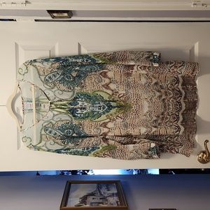 Chico's print polyester sheer tunic